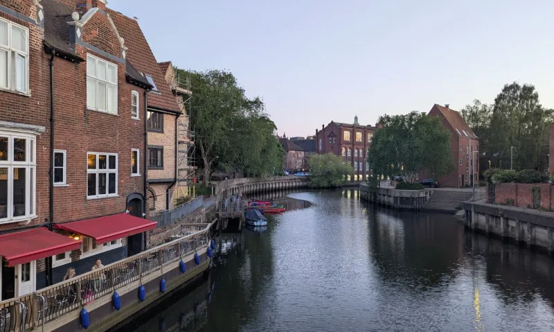La ville de Norwich en East-Anglie