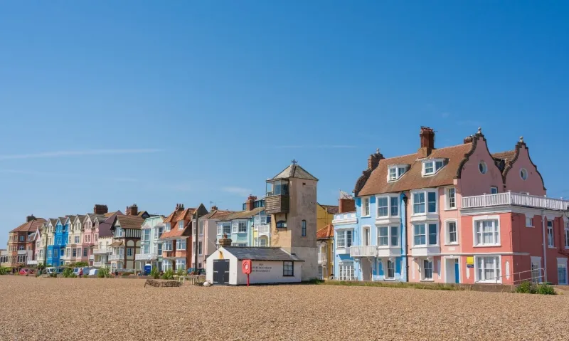 Plage d'Aldeburgh en Est-Anglie