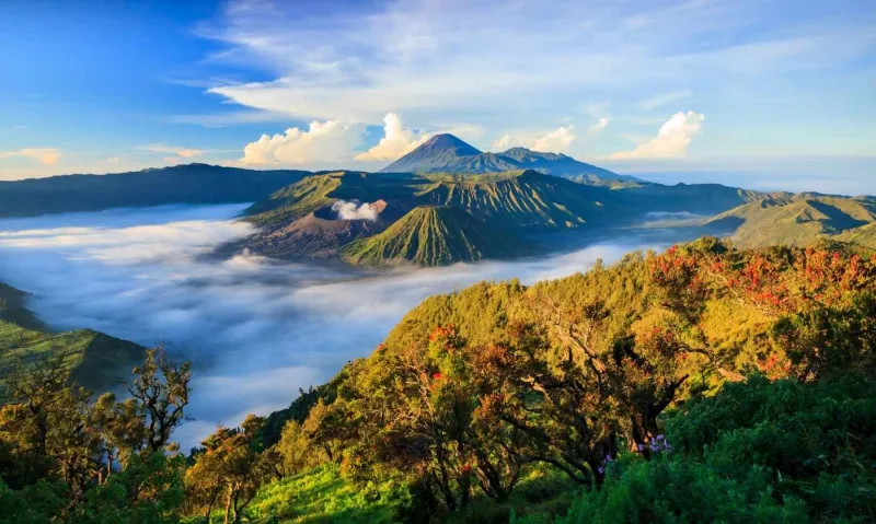 Le volcan Bromo sur l'île de Java en Indonésie