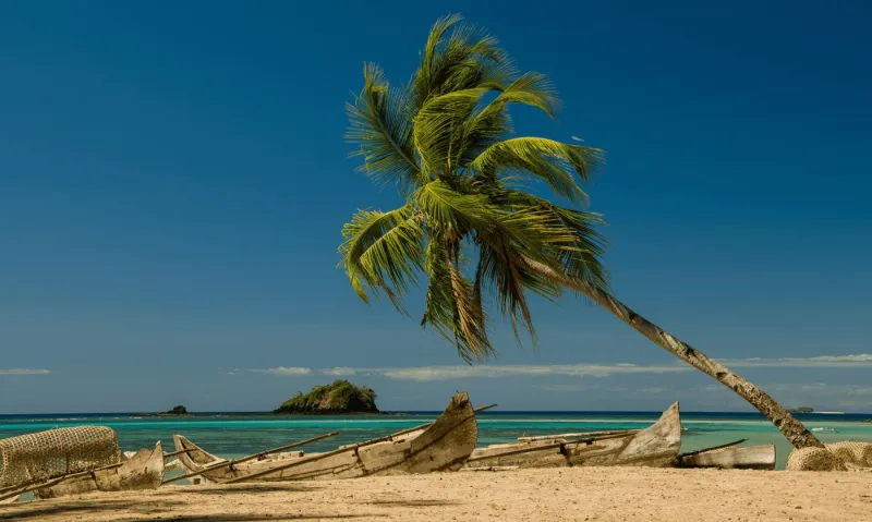 La plage d'Andilana sur l'île de Nosy Be.