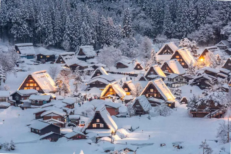 Les Alpes japonaises en hiver.