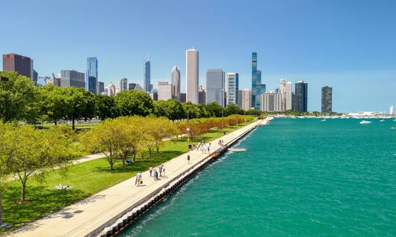 Le lac Michigan à Chicago