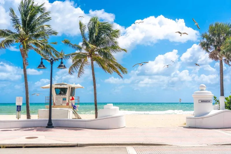 Une plage à Fort Lauderdale, près de Miami, en Floride.