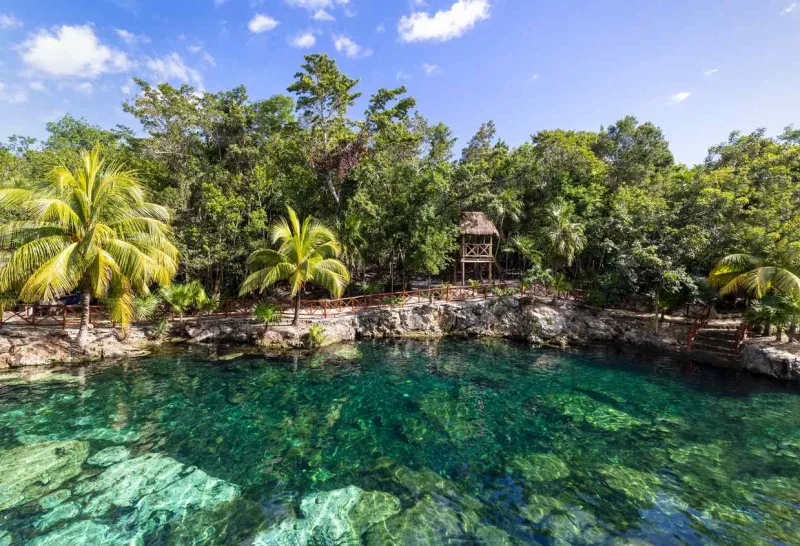 Un cénote près de Playa del Carmen.