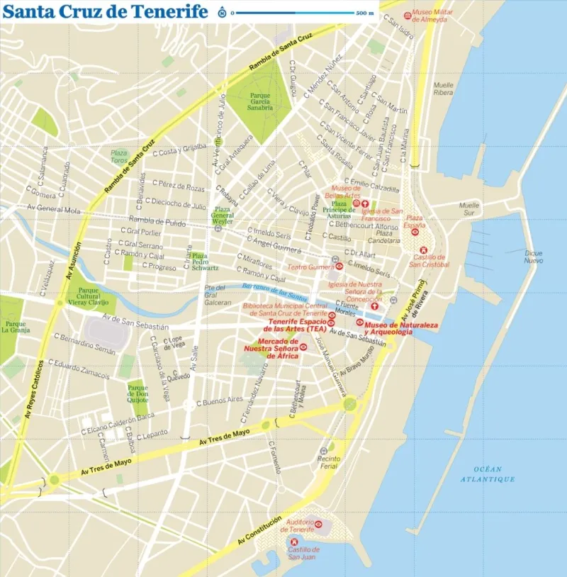 Santa cruz de tenerife carte  