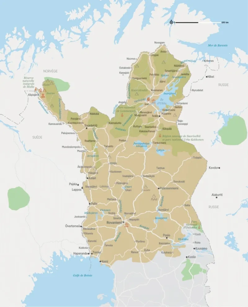 finlande laponie carte