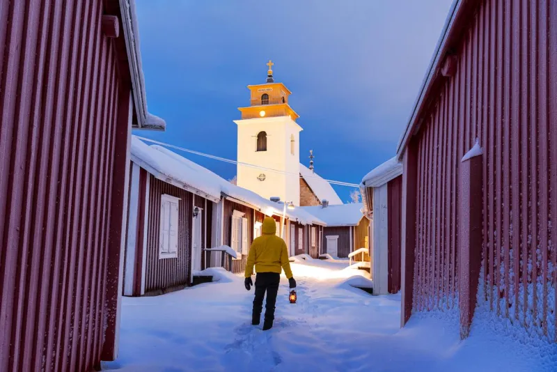 Gammelstad est un village-église classé au patrimoine mondial de l’UNESCO.