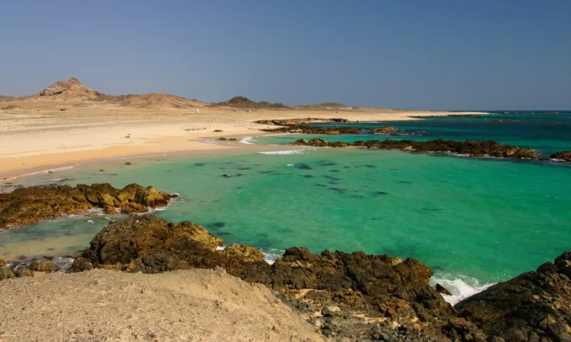 L’île de Masirah borde les eaux turquoise de la mer d'Oman.
