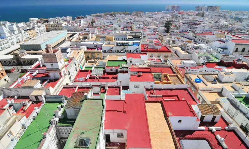 La vue de Cadix depuis la Torre Tavira.