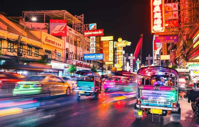 La circulation à Bangkok est frénétique.