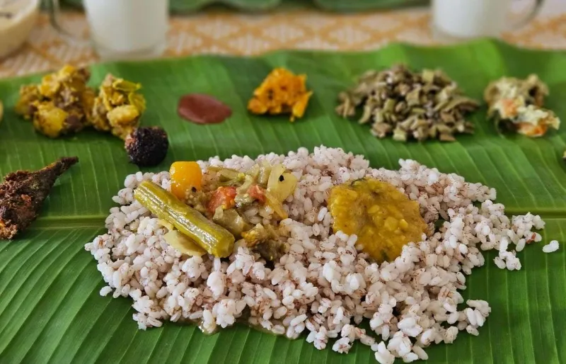 Un sadya traditionnel.