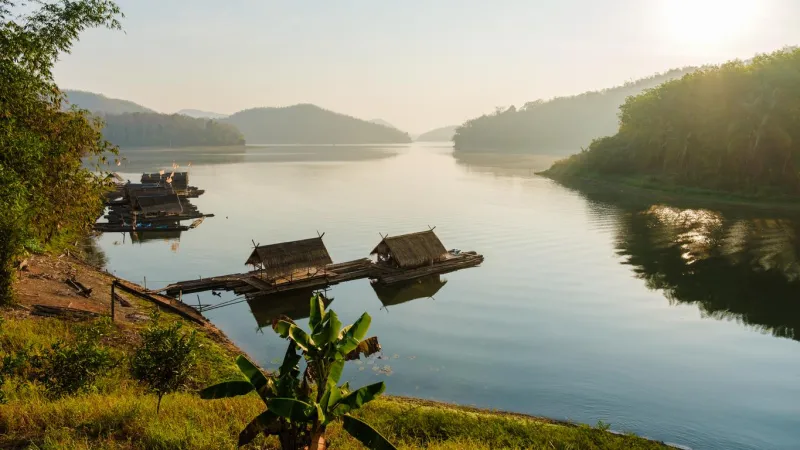 Le lac Huai Krathing dans la région de l'Isan en Thaïlande.