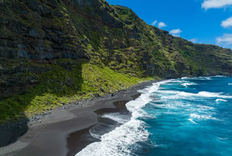 La plage sauvage de Nogales sur l'île de La Palma.
