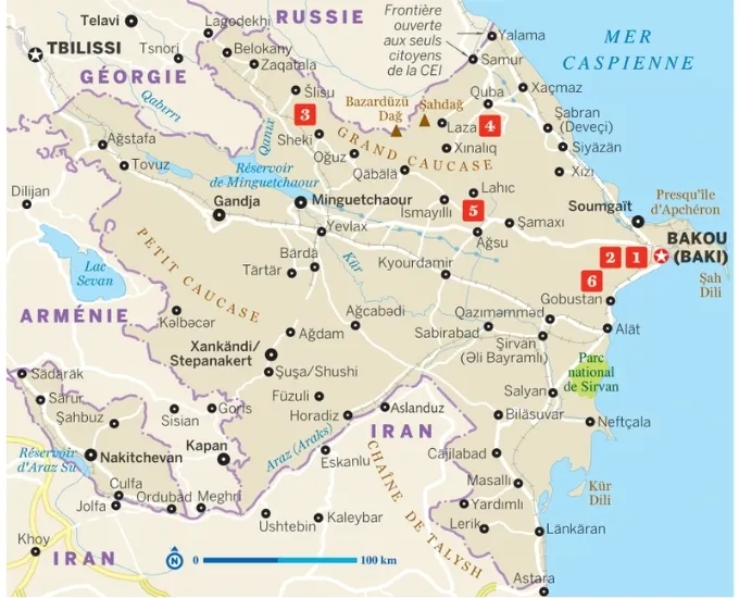 azerbaïdjan carte
