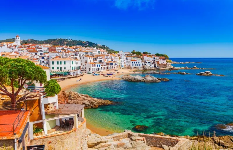 Calella de Palafrugell sur la Costa Brava en Espagne