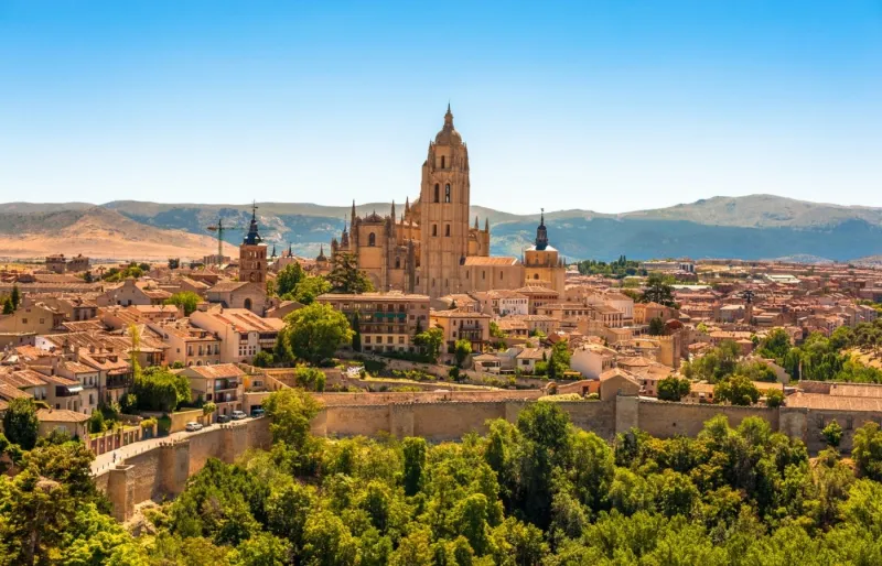 Village médiéval de Ségovie en Espagne
