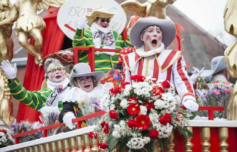 La parade de Rosenmontag à Cologne.