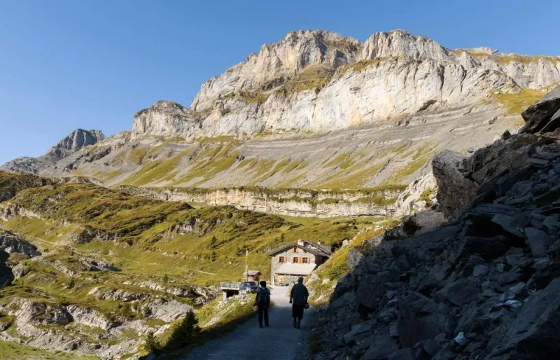 Restaurant Schwarenbach dans le col de la Gemmi en Suisse