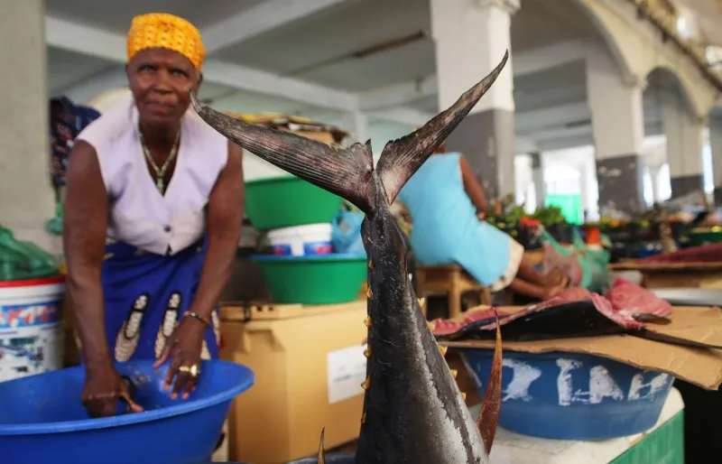 Scène de vie au marché d’Assomada, sur l’île de Santiago, au Cap-Vert