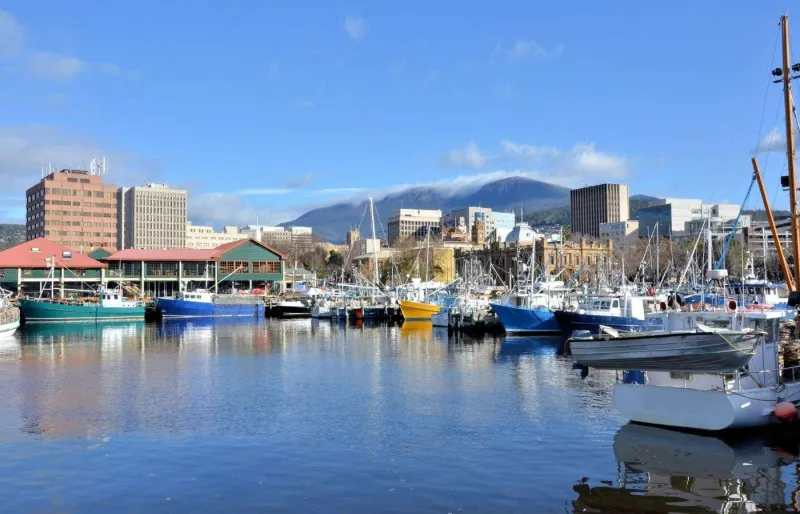 Le port d'Hobart en Australie.
