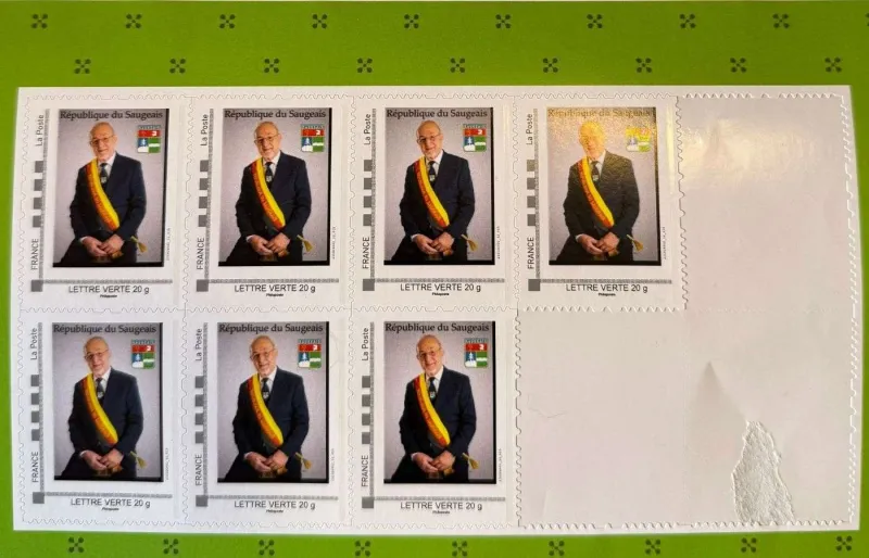 Timbres officiels de la République du Saugeais émis à Montbenoît