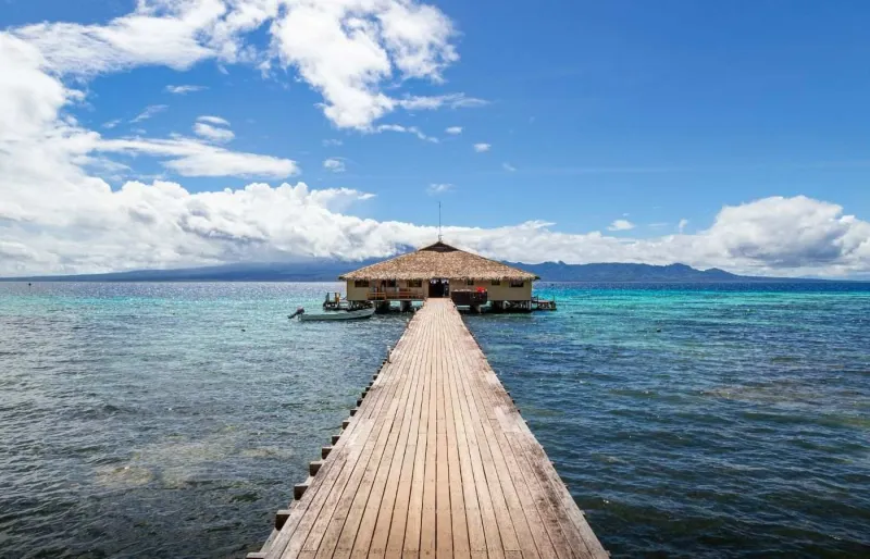 Bâtiment du Fatboy's Resort près de Gizo dans la province occidentale des îles Salomon