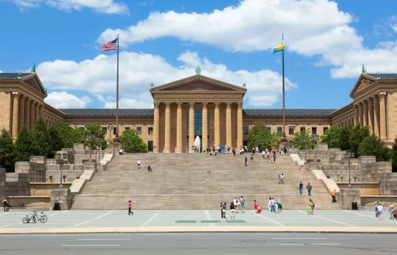 Les marches du musée des Beaux-Arts de Philadelphie rendues célèbres par le film Rocky