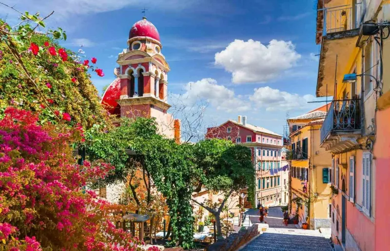 Vue de la vieille ville de Corfou (Kerkyra) en Grèce