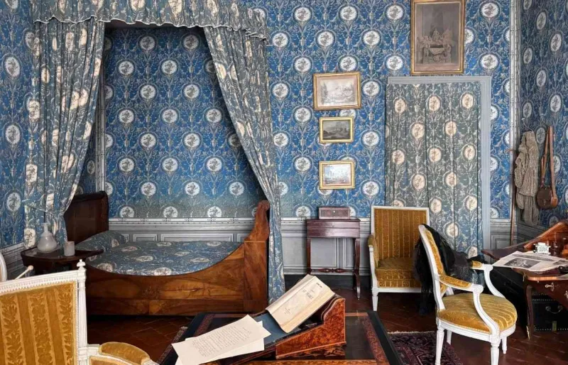 La chambre de George Sand dans sa maison de Nohant dans le Berry