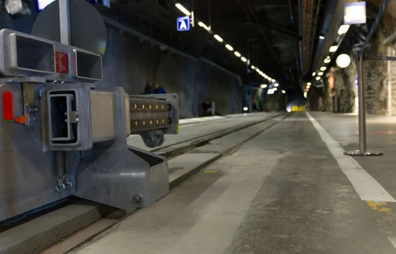 Quai de la gare du Jungfraujoch à 3 454 mètres d’altitude dans les Alpes suisses