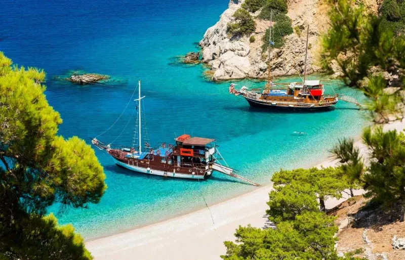 Apella, la plus belle plage de l’île de Karpathos dans le Dodécanèse en Grèce