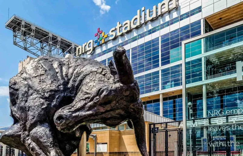 Statue de taureau devant le NRG Stadium à Houston