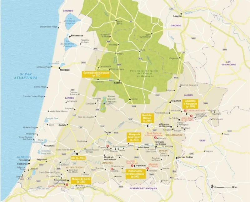 carte des landes