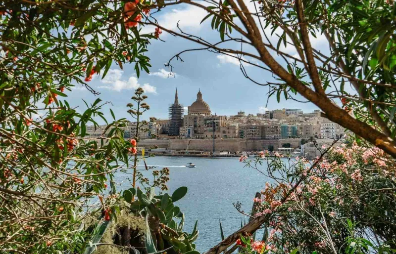 Vue de La Valette au printemps, l'une des meilleures périodes pour visiter Malte