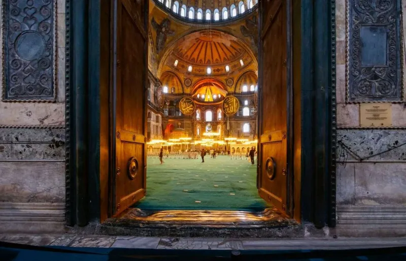 Intérieur de Sainte-Sophie à Istanbul en Turquie