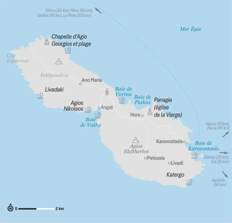 carte touristique Folegandros