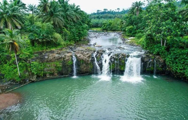 Cascade au cœur de la forêt tropicale de São Tomé et Príncipe