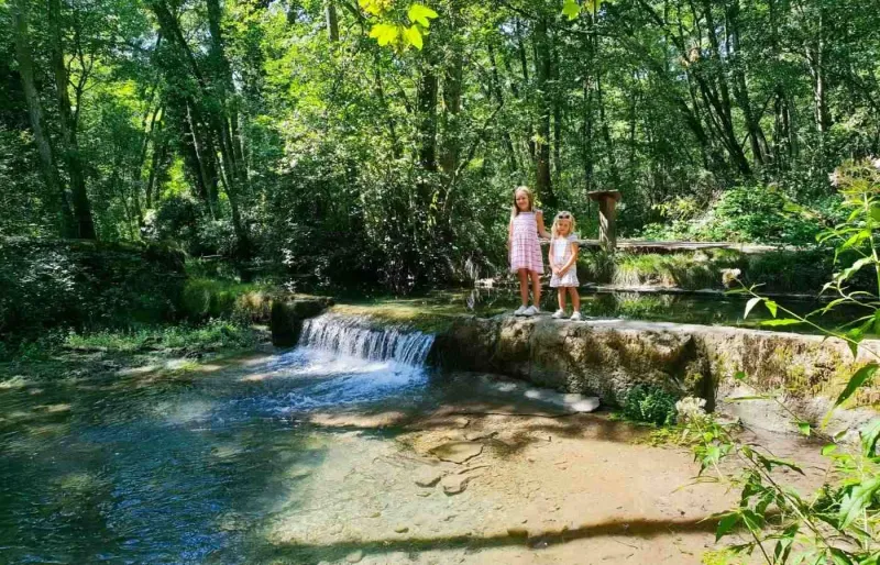 Promenade en famille dans le Marais des Bidonnes à Divonne-les-Bains