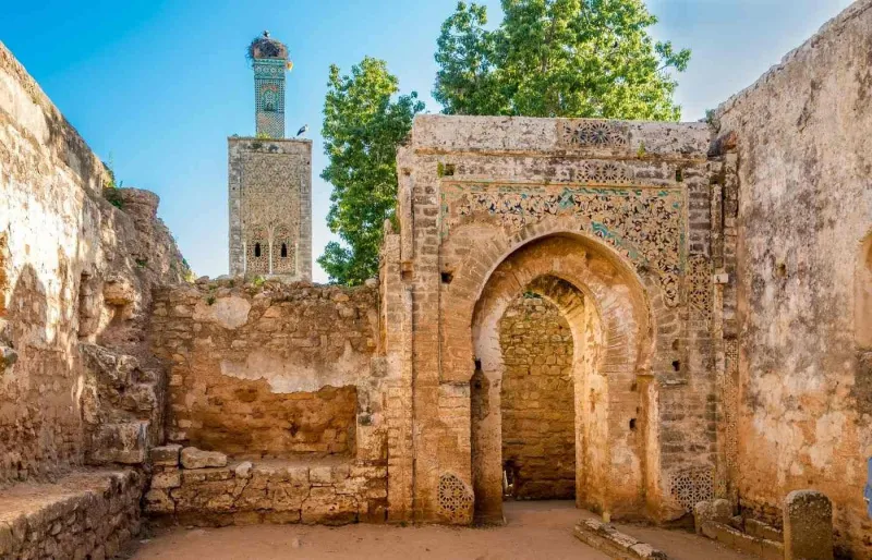 Vestiges de la nécropole mérinide du Chellah à Rabat