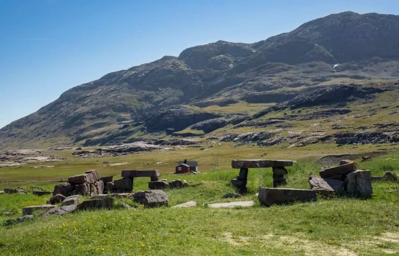 Ruines vikings d’Igaliku dans le sud du Groenland