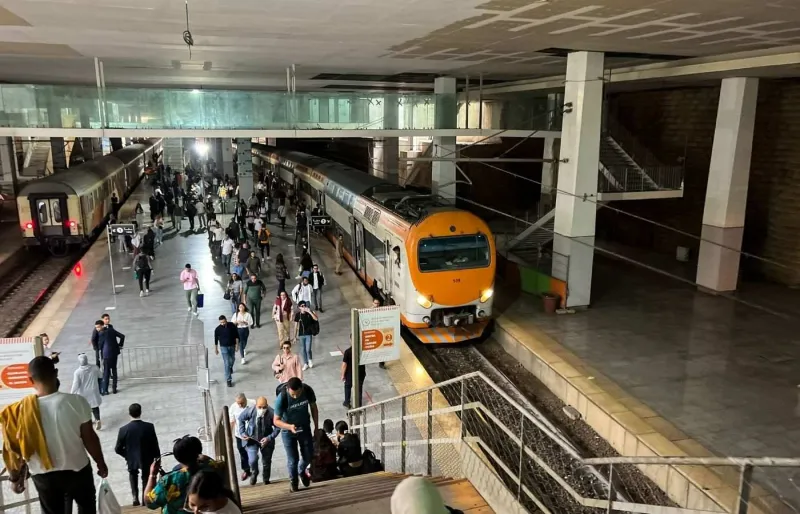 Train Al Atlas à la gare de Rabat au Maroc