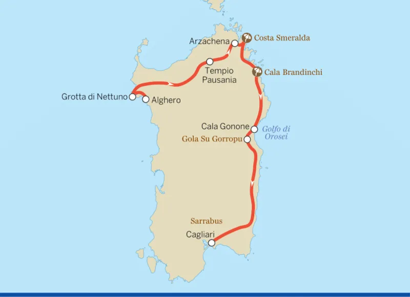 Sardaigne carte | Lonely Planet