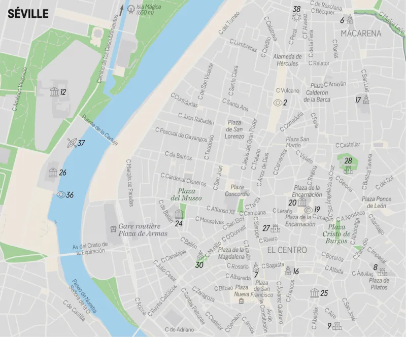 Séville carte | Lonely Planet