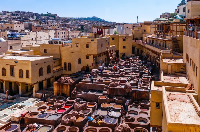 Tanneries traditionnelles de la médina de Fès Tanneries traditionnelles de la médina de Fès