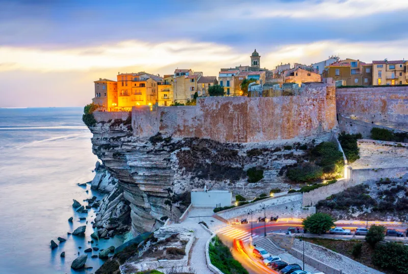 Coucher de soleil sur Bonifacio