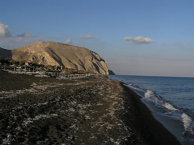 Plage de Perissa, Santorin