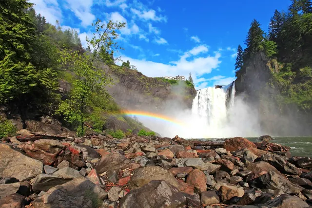 Les chutes de Snoqualmie prÃ¨s de Seattle, paysage rÃ©current de Twin Peaks 